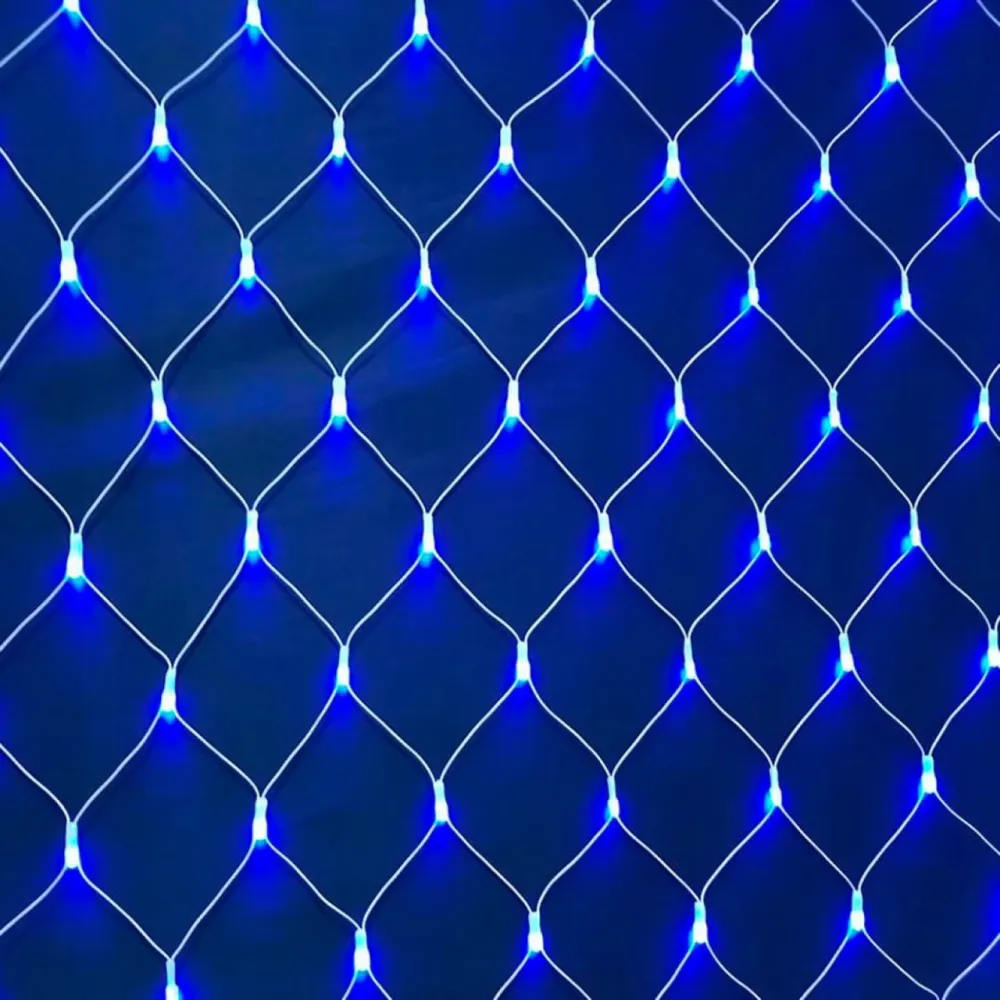 Синя LED-гирлянда «Сітка» для декору Київ - фото 3