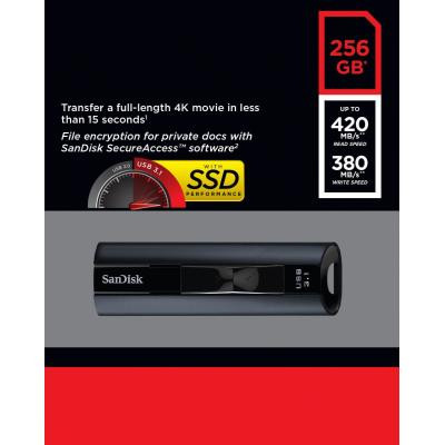 USB флеш накопитель SanDisk 256GB Extreme Pro Black USB 3.1 (SDCZ880-256G-G46) Винница - изображение 7