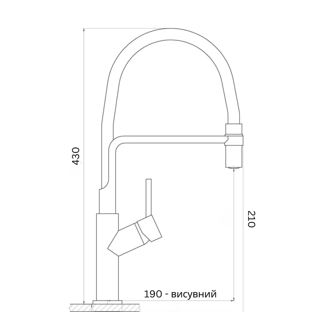 VALESO Кухонний змішувач VALESO гнучкий PVD чорний Київ - фото 4