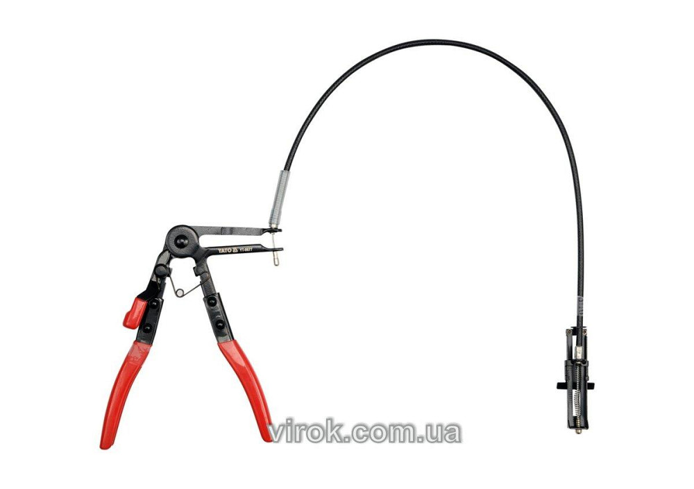 Затискач хомутів YATO l= 210 мм з гнучким тросом l= 615 мм [25] Одеса - фото 1