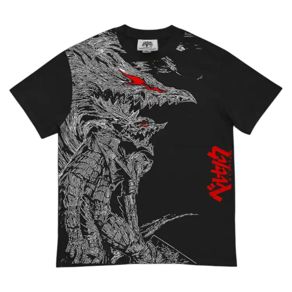 Футболка для хлопчика з принтом аніме Берсерк Гутс Ер Армор оверсайз (зріст від 165 до 180) Чорний Дніпро - фото 1