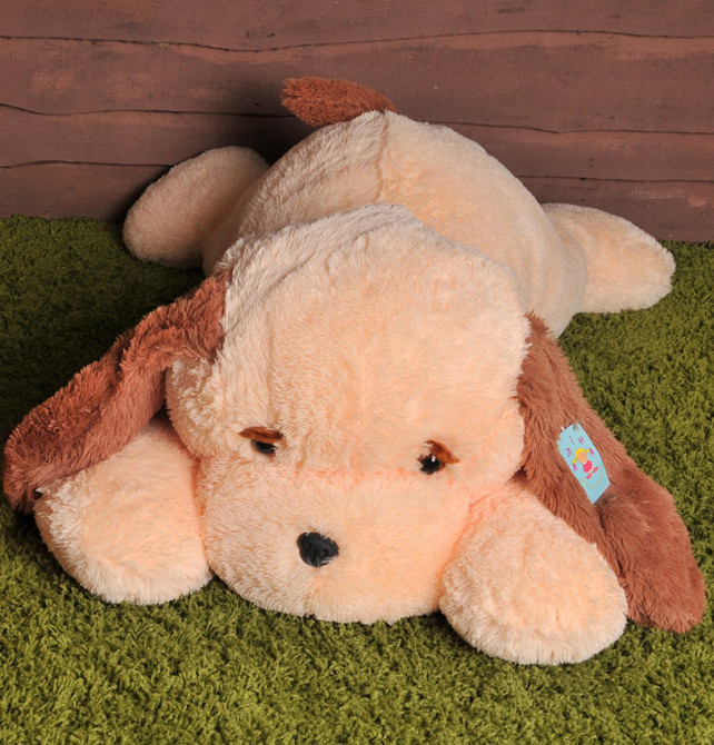 Мягкая игрушка Алина Собака Тузик 90 см персиковый Киев - изображение 3