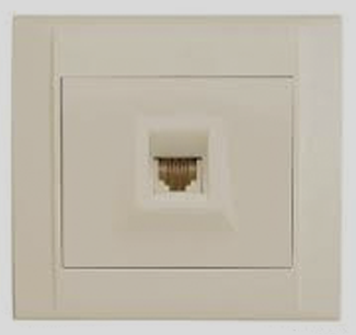 Розетка телефонна Anestech (кремова) Вінниця