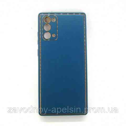 Samsung N980 Note 20 Чохол шкіра Захист камери (синій) Одеса