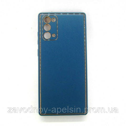 Samsung N980 Note 20 Чохол шкіра Захист камери (синій) Одеса - фото 1
