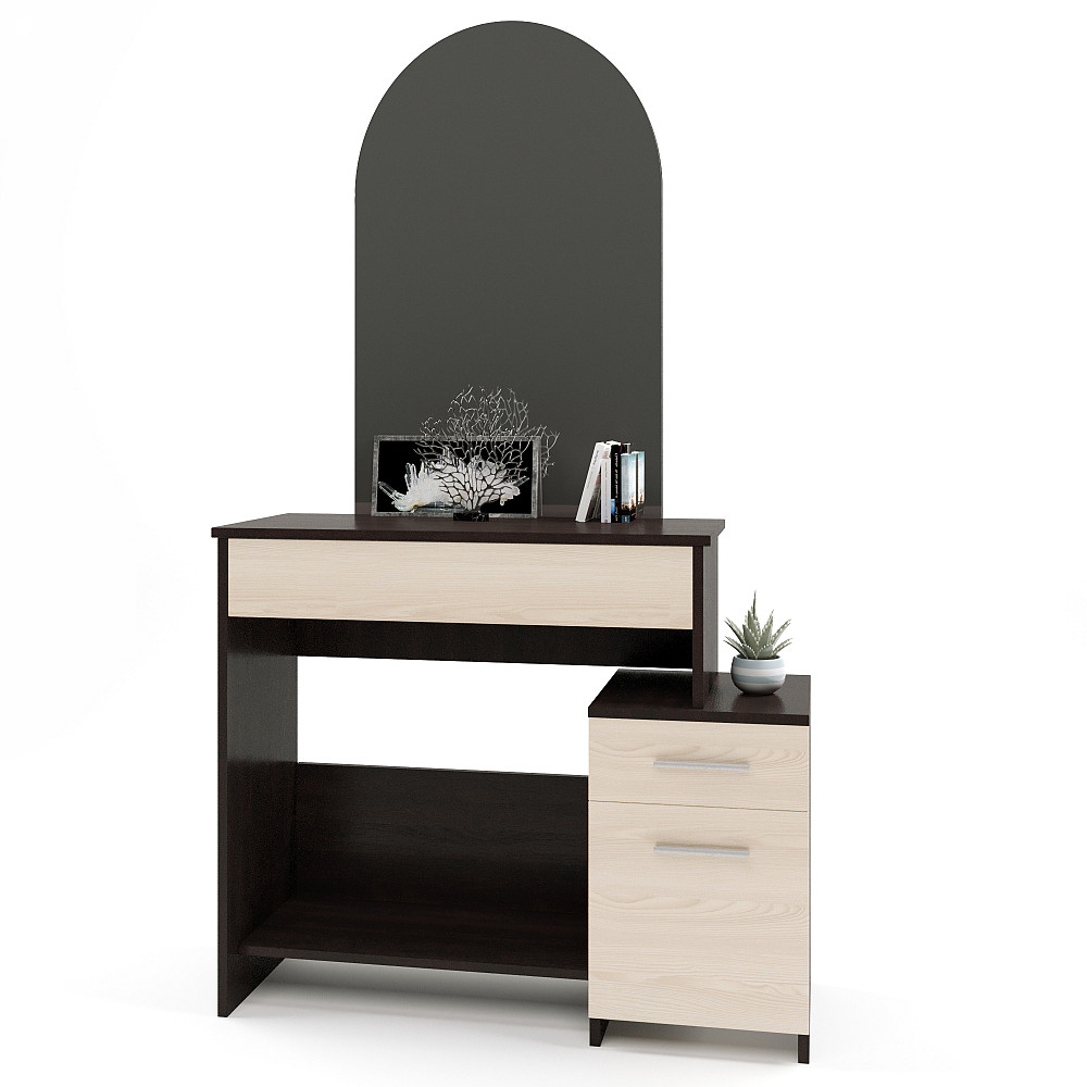 Трюмо-1 комплект для спальні Еверест венге+дуб молочний (DTM-2459) Дніпро - фото 1