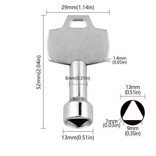 Ключ треугольник для щитовых шкафов люков, универсальный, MS705 Винница - изображение 5