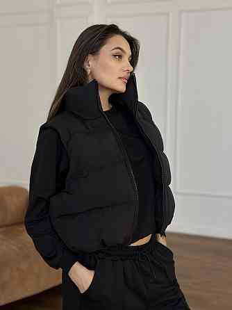 Жилетка чорна жіноча укорочена Чорний 42/44 Харків