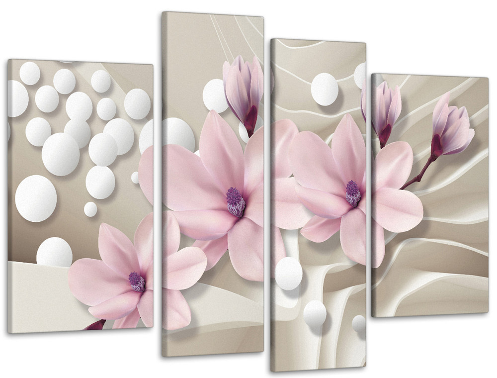 Модульна картина Абстракція Квіти Art-40_4 Київ - фото 1