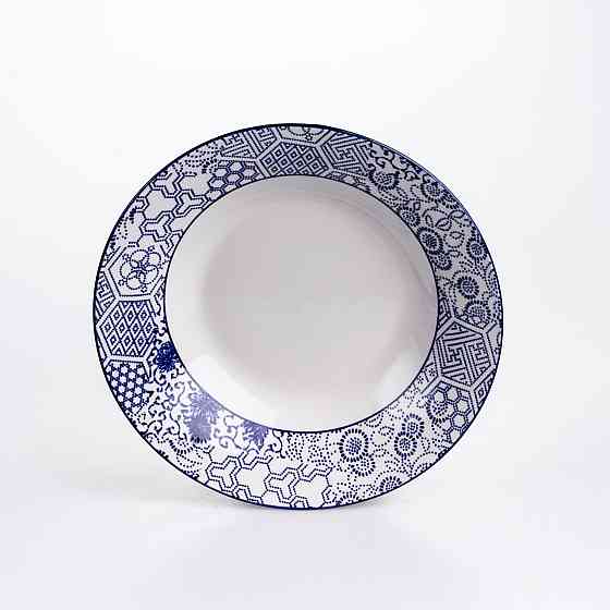 Столовий сервіз на 6 персон 18 предметів порцеляновий HP-HK-A5 Синій Коломия