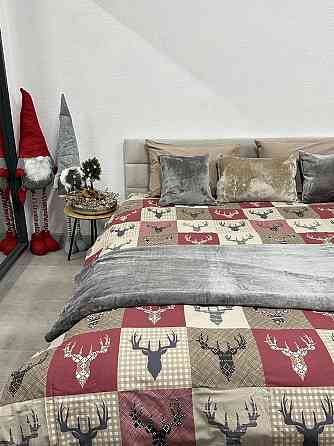 Ecotton Комплект постільної білизни Ecotton полуторний 150х215 см червоний Олені новорічний Коломия