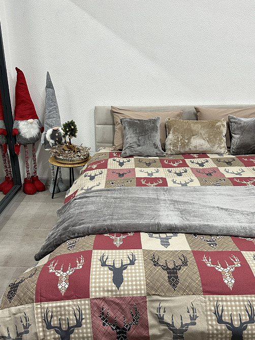 Ecotton Комплект постільної білизни Ecotton полуторний 150х215 см червоний Олені новорічний Коломыя - изображение 6