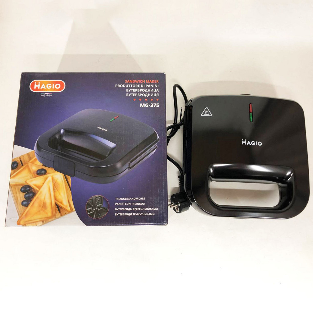 Притискна електробутербродниця MAGIO, Бутербродниця настільна для дому, Сендвічниця бутербродів MD-89 Львів - фото 10