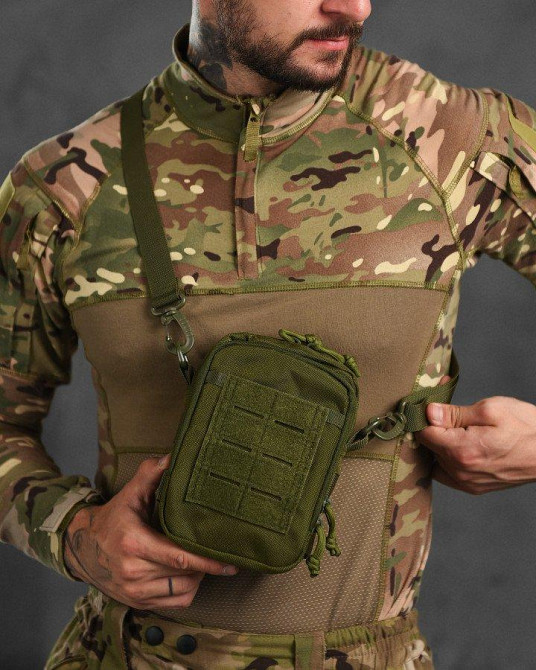 СУМКА ТАКТИЧЕСКАЯ МНОГОЦЕЛЕВАЯ ЧЕРЕЗ ПЛЕЧО SILVER KNIGHT олива  РА4983 Одесса - изображение 1