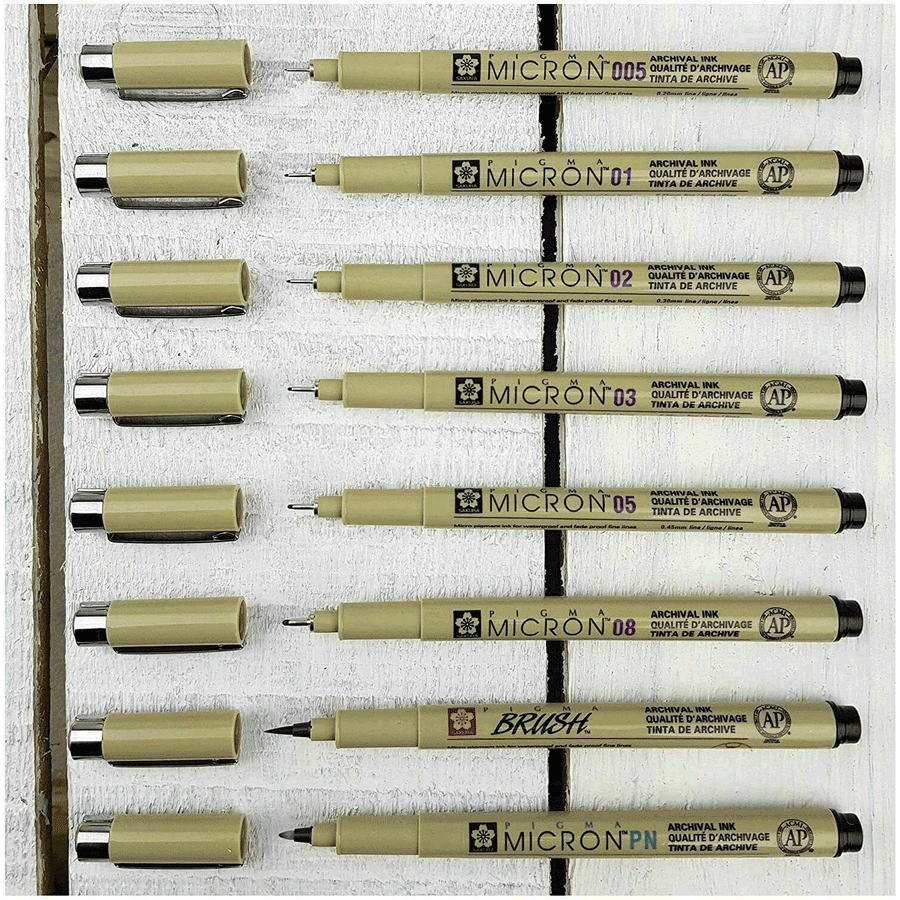 Набір лінерів PIGMA MICRON 6шт + 1 лінер-пензель Pigma Brush + PIGMA Micron PN В ПОДАРУНОК Sakura Київ - фото 6