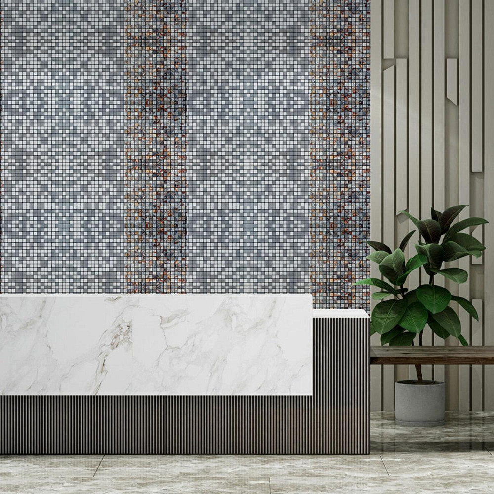 Самоклеющаяся алюминиевая плитка 300х300х3мм Серый квадратик SW-00001926 Днепр - изображение 7