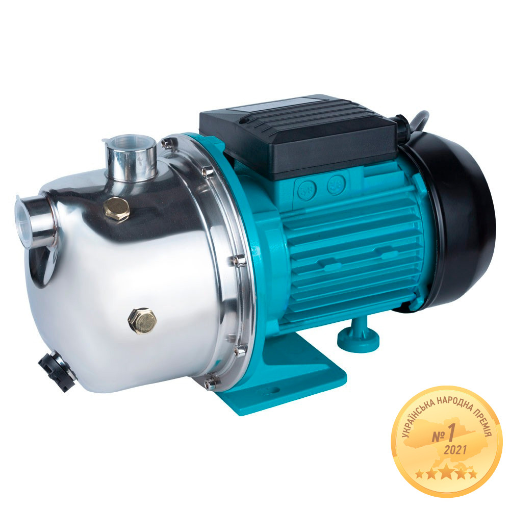 Aquatica Насос центробежный самовсасывающий 1.1кВт Hmax 50м Qmax 60л/мин нерж AQUATICA JETSa100 Коломыя - изображение 1