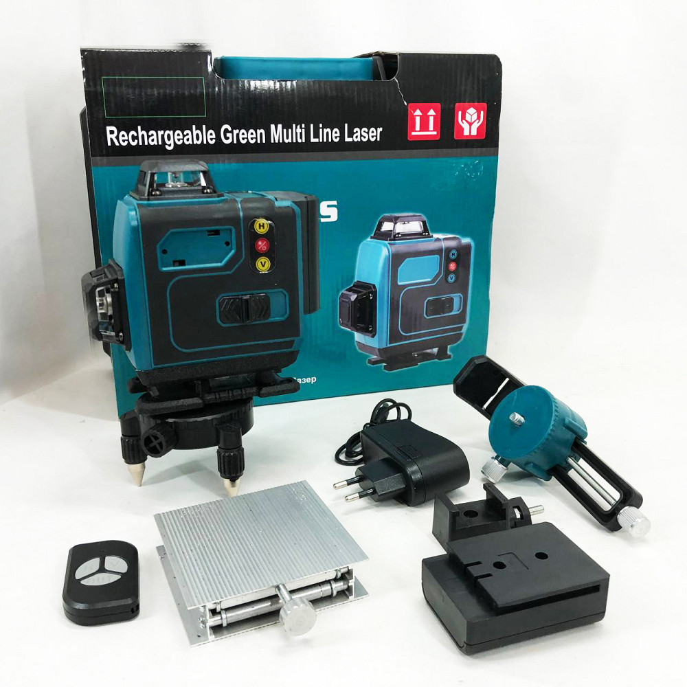 Уровень лазерный линейный нивелир аккумуляторный Laser 4D, 16 линий, рабочее растояние 30м, в чемодане XZ-85 Львов - изображение 6