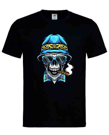 Футболка «Череп із сигарою» Чорний, L Городище