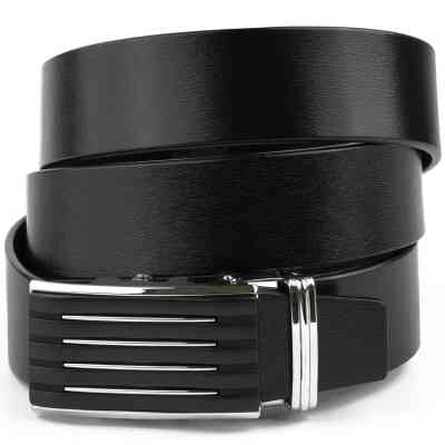 Ремень Vintage Мужской с автоматической пряжкой полоска Черный (20301) Винница