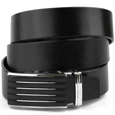 Ремень Vintage Мужской с автоматической пряжкой полоска Черный (20301) Винница - изображение 1