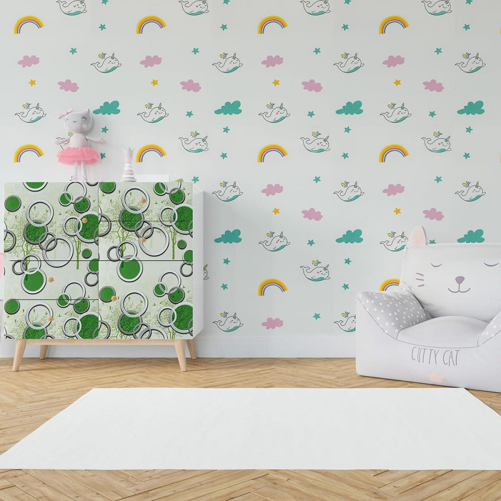 Самоклеюча плівка на паперовій основі 0,45х10м х 0,07мм Зелені дерева SW-00000797 Дніпро - фото 5