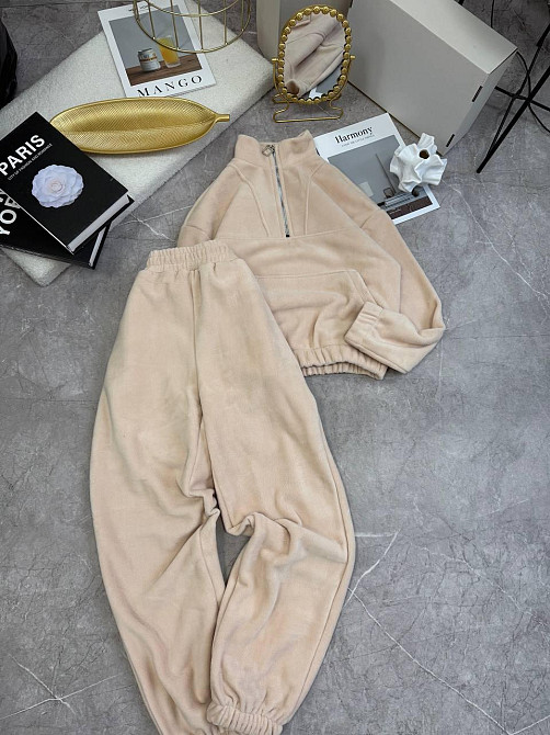 Женский теплый прогулочный костюм двойка из двухстороннего флиса Одесса - изображение 1