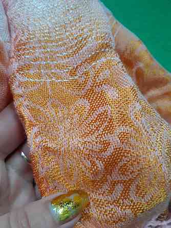 Шарф разноцветный оранжевый + розовый женский - размер шарфа приблизительно 160*60см, 100% полиэстер Киев