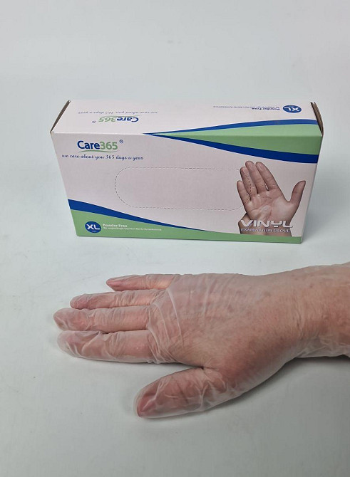 Рукавиці Вініл білі (100 шт.) розмір XL CARE 365 (1 пачка) Харків - фото 1