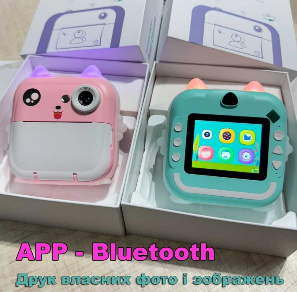 Фотоапарат миттєвого друку дитячий Q5 48 Мп APP міні термо принтер. Київ - фото 5