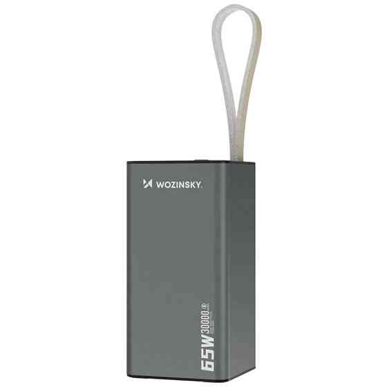 Універсальна мобільна батарея Wozinsky K65+ 30000 65 W Gray (5907769364457) ( 22223 ) Харків