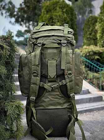 Тактичний військовий рюкзак олива 120 л, матеріал Оксфорд, каркасний, водонепроникний, міцний Львів