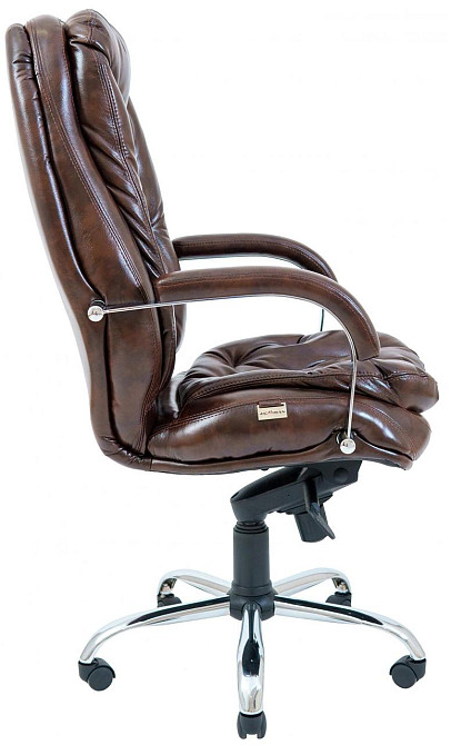 Офисное Кресло Руководителя Richman Venice Madras Dark Brown Хром М3 MultiBlock Коричневый Днепр - изображение 3