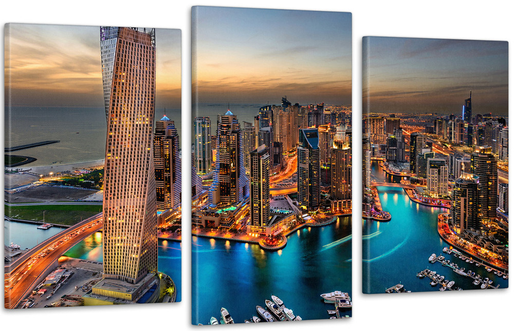 Модульна картина Нічне місто Art-69_3 Київ - фото 1