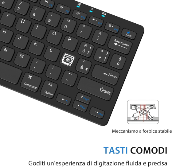 Беспроводная Bluetooth-клавиатура KBCASE для iPad, Samsung, Android, Windows, iOS, QWERTY, 10 м, тихая, черная Киев