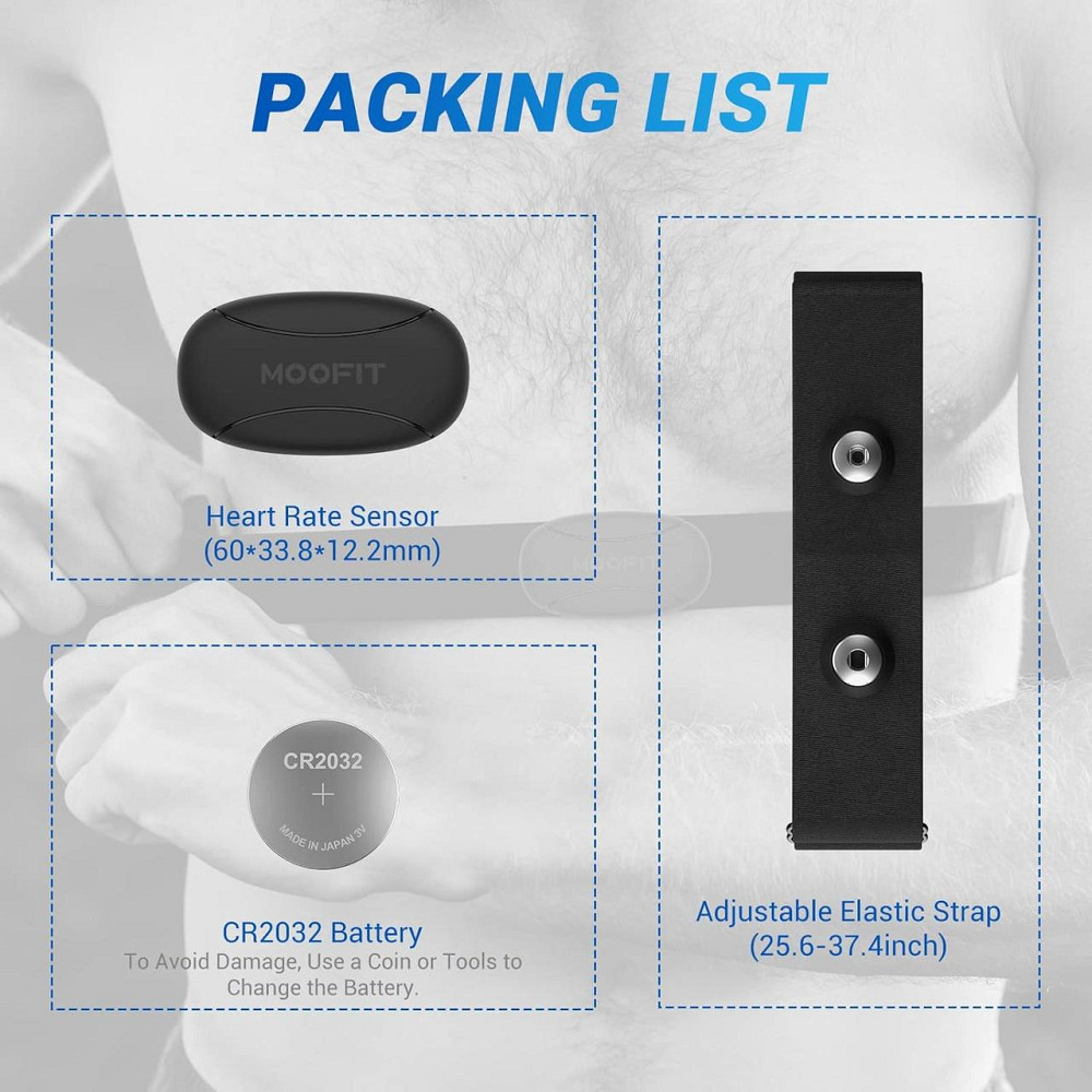 Нагрудный пульсометр, ремень монитор сердечного ритма с Bluetooth ANT+ IP67 для iOS Android Strava для спорта Киев - изображение 7