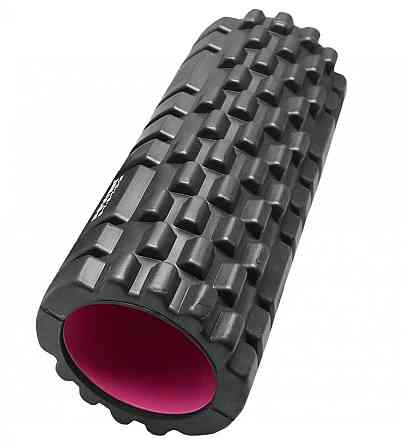 Масажний ролик (роллер) Power System PS-4050 Fitness Foam Roller Black/Pink (33x15см.) Каменское