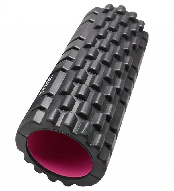 Масажний ролик (роллер) Power System PS-4050 Fitness Foam Roller Black/Pink (33x15см.) Каменское - изображение 2