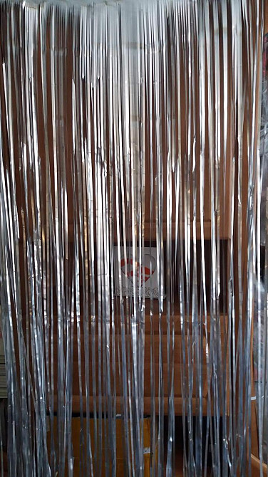 Дождик для фотозоны матовый украшение 245 см на 92 см серебристый Киев - изображение 6