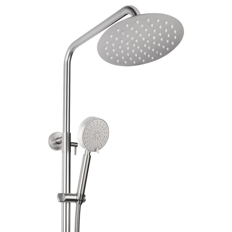 Душевая система универсальная Lidz Aria 1031 Nickel на три потребителя (с изливом) из нержавеющей стали Харьков - изображение 5