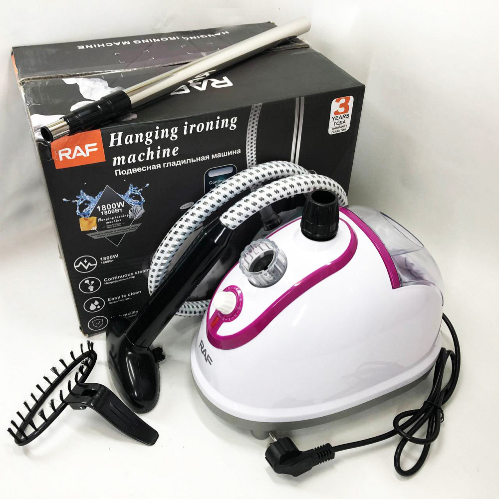 Отпариватель для одежды вертикальный RAF R.3039 со стойкой для одежды 1800 Вт. MB-945 Цвет: розовый Киев - изображение 9