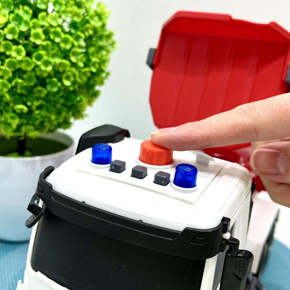 Спецтехніка Самоскид світло звук інерційний механізм рухомий кузов Червоний (687-54C) Чернігів - фото 9