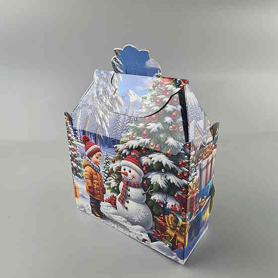 Новогодняя подарочная картонная упаковка для конфет (1000грм) №193 