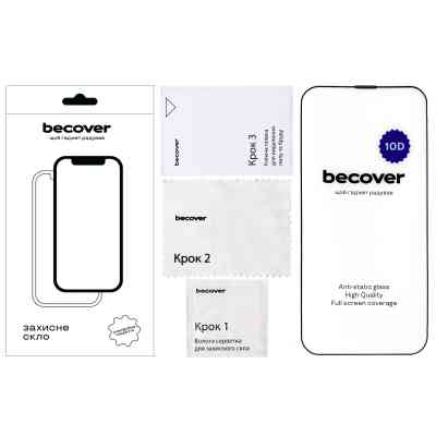 Стекло защитное BeCover Apple iPhone 14 Plus 10D Black (711326) Винница