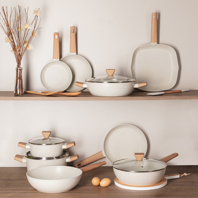 Набор сковородок Bergner Naturally, 18/22/26 см (BG-34741-CR) Винница - изображение 3