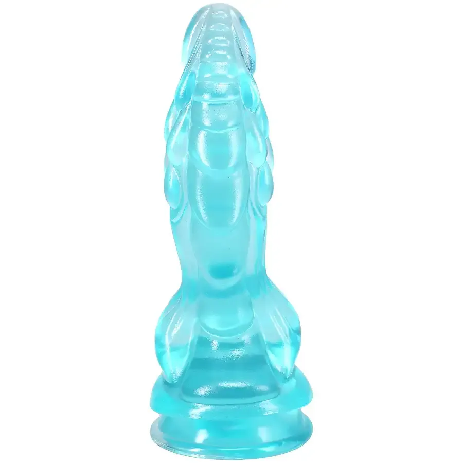 Фентезійний фалоімітатор Doc Johnson Crystal Jellies - Invader Dong 8.5 Inch - Teal Львів - фото 3
