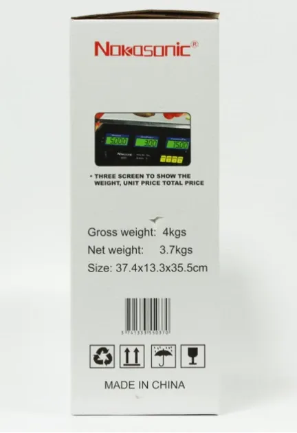 Торговые электронные весы NK-50kg до 50 кг с автообнулением, тарой и цифровым дисплеем с подсветкой Одесса - изображение 3