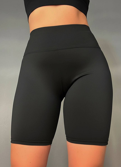 Шорты женские Black Cyclone 2683-2695 велосипедки дайвинг с широким поясом и надписью clo черные, черный, 2XL Киев - изображение 4