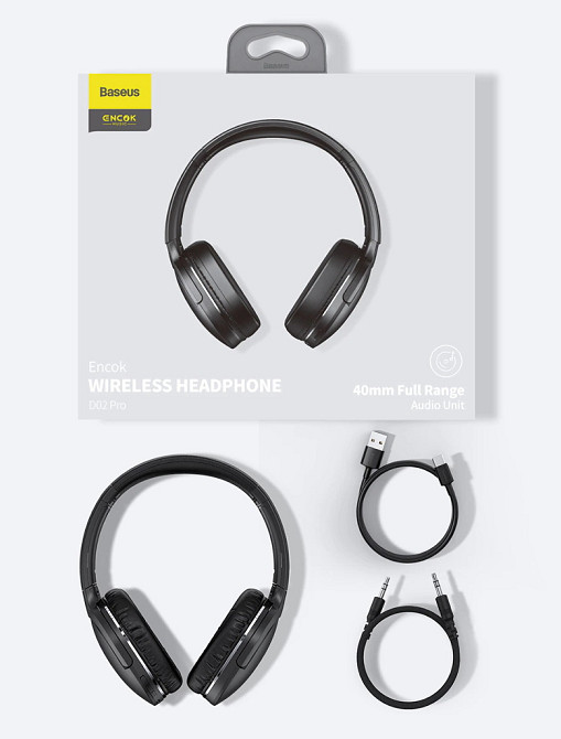 Бездротові Bluetooth навушники BaseusEncok D02 PRO NGTD010301/NGD02-C01 (Чорні) Николаев - изображение 10