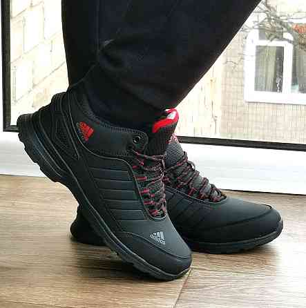Зимові Кросівки Adidas GORE-TEX Чоловічі Чорні з МЕХОМ Черевики Адідас Гортекс (розміри: 42,43,44) ВідеоОбзор Дніпро